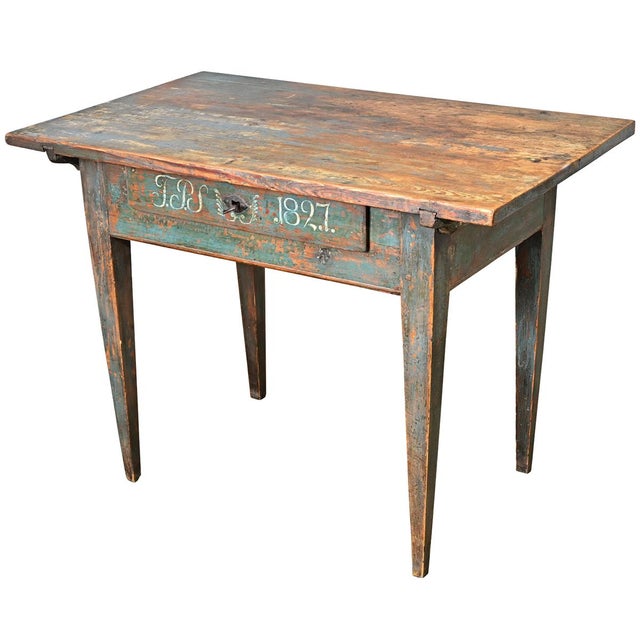 Swedish Painted Pine Desk Circa 1827 For Sale - Image 12 of 12