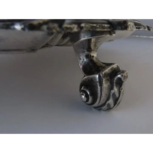 Traditional Sheffield Snail Foot Tray Round, 1840 For Sale - Image 3 of 12