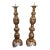 Monumental Japanese James Mont Style Large Solid Brass Candle Holders, a Pair For Sale
