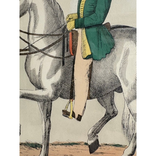 Mid-Century Vintage Framed Equestrian Print For Sale In Philadelphia - Image 6 of 8