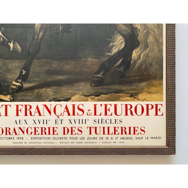Jacques Louis David Vintage 1958 Neoclassical Mourlot Lithograph Print Framed Paris Exhibition Poster " Equestrian Portrait " 1781 For Sale - Image 13 of 14