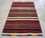 Textile 1960s Hand Woven Colorful Kilim Striped Rug - 4′ × 6′8″ For Sale - Image 7 of 11