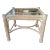 Vintage White Washed Rattan Side Table For Sale