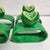 Vintage Lacquered Hand-Painted Papier Mâche Lime Napkin Rings, Set of 6 For Sale - Image 4 of 14