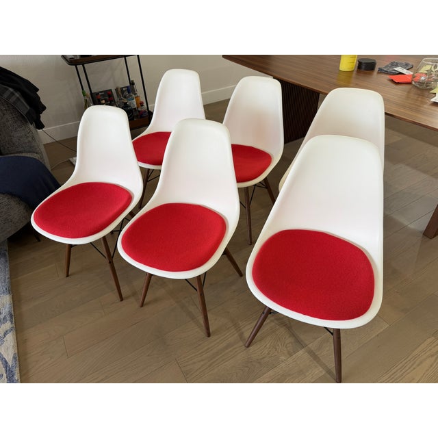2020s Set of Six Herman Miller Eames Molded Plastic Side Chairs For Sale - Image 5 of 7