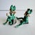 Vintage Pixie Elf Occupied Japan Green Figurines Fairy Jester a Pair For Sale - Image 4 of 10