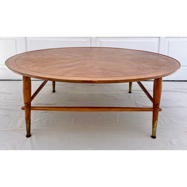 MidCentury Modern Lane Copenhagen Round Walnut Coffee Table Chairish
