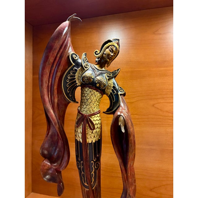 Red 1980s Erté “Chinese Legend” Limited Edition Bronze Sculpture, Signed, 212/500 For Sale - Image 8 of 9