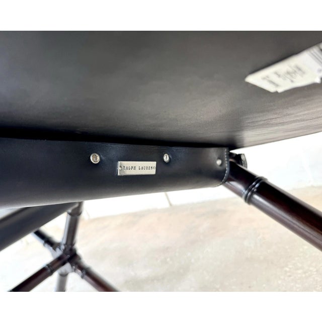 (2) Ralph Lauren Director’s Chairs in Estate Black Leather For Sale - Image 13 of 14
