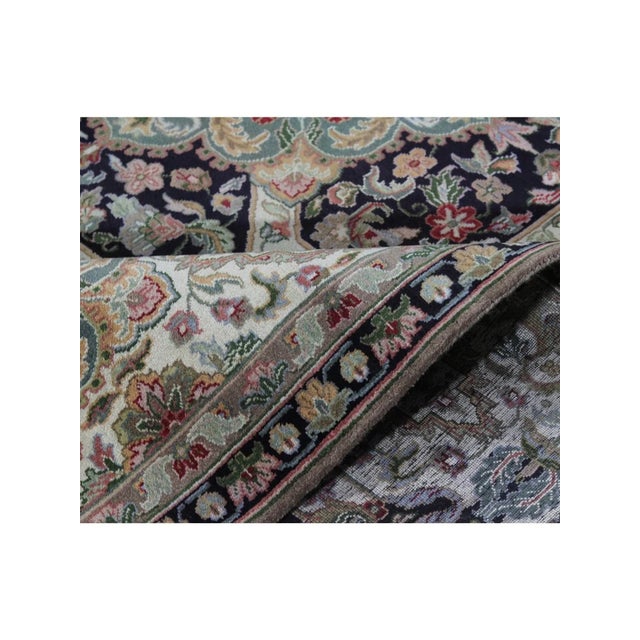 Indian Handwoven Indian Agra Area Rug 9x12 For Sale - Image 3 of 9