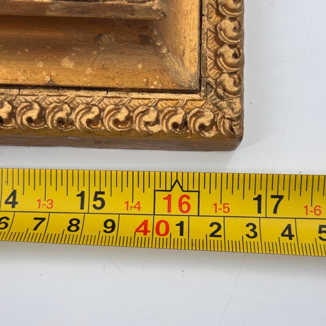 Antique European Harbor Village Oil Painting in Ornate Gilt Frame For Sale - Image 12 of 12