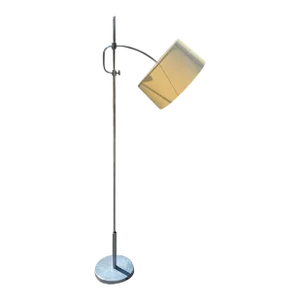 1930s Chrome Gooseneck Adjustable Height Floor Lamp