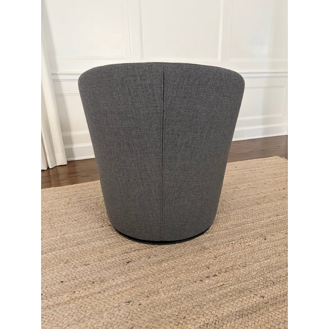 Two Design Within Reach Benson U Turn Swivel Chairs in Pumice Pebble Weave For Sale - Image 9 of 9