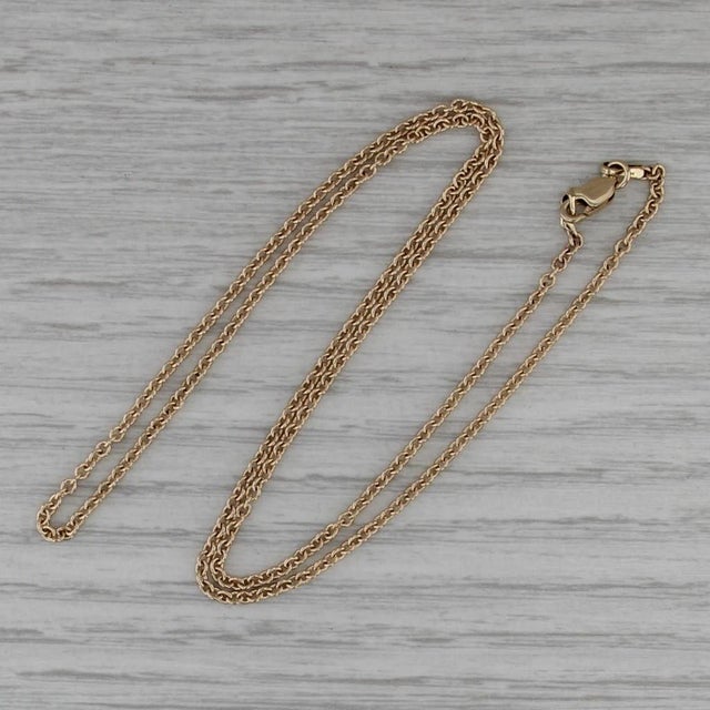 2010s 18" 1.6mm 14k Yellow Gold Cable Chain Necklace For Sale - Image 5 of 5