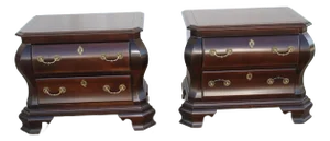 Pair of Bombe Style Nightstands by Century Furniture