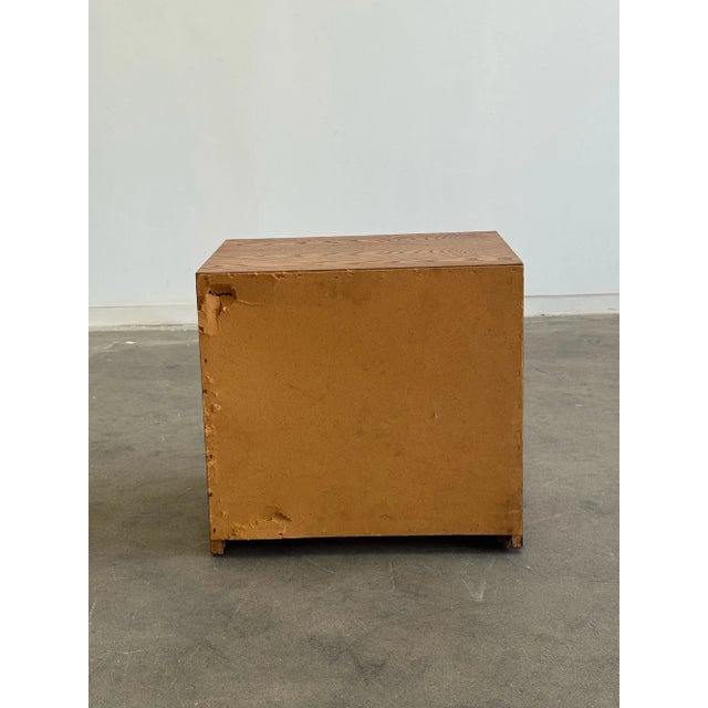 Tan 1980s Vintage Oak Nightstand - Single For Sale - Image 8 of 10
