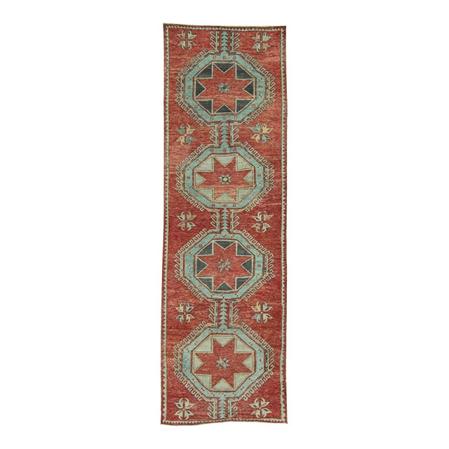Turkish Anatolian Runner Rug 3'5" x 10'11" For Sale