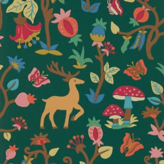 Sanderson Forest of Dean Wallpaper in Midnight/Multi - a Sample For Sale