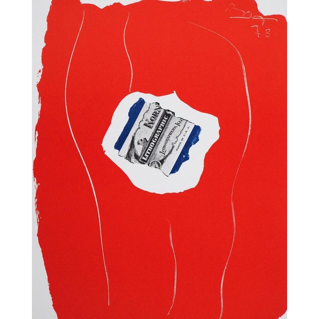 Robert Motherwell (1915-1991) Red Composition Original color lithograph Signed in the plate On wove paper, 24 x 31 cm...