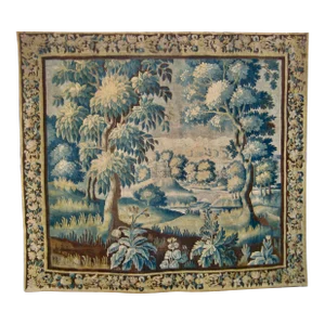 French Aubusson Verdure With a Castle, Late 17th Century