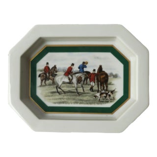 Porcelain Jewelry Dish With Equestrian Horse Scene For Sale