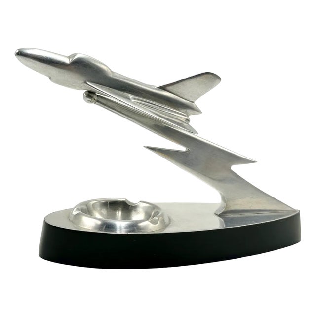 Art Deco Aluminium Desk Plane Miniature, 1930s For Sale