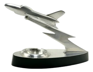 Art Deco Aluminium Desk Plane Miniature, 1930s