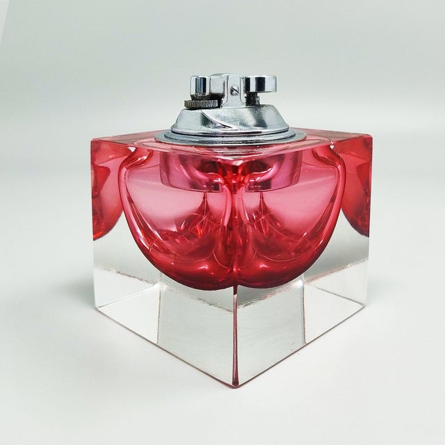 1960s Vintage Italian Murano Sommerso Glass Table Lighter by Flavio Poli, 1960s For Sale - Image 5 of 9