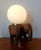Vintage Elephant and Opaline Table Lamp, 1940s For Sale - Image 4 of 13