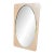 Oversized Modern Pearlescent Oval Wall Mirror For Sale