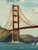Vintage California Golden Gate Bridge Miniature Oil Painting by Jean Bowler, C. 1980 For Sale - Image 6 of 18