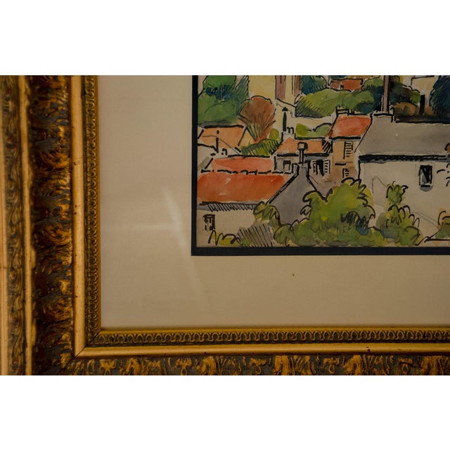 Early 20th Century Ludovic-Rodo Pissarro - Vue De Montmartre, Watercolor & Ink For Sale - Image 4 of 5