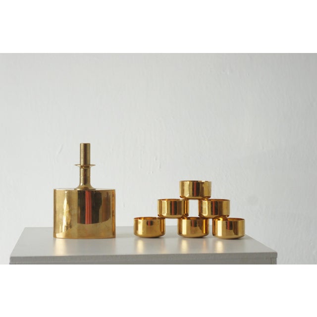 A unique set of accessories made of gold-plated brass, designed by Pierre Forssell for the renowned Swedish manufacturer...