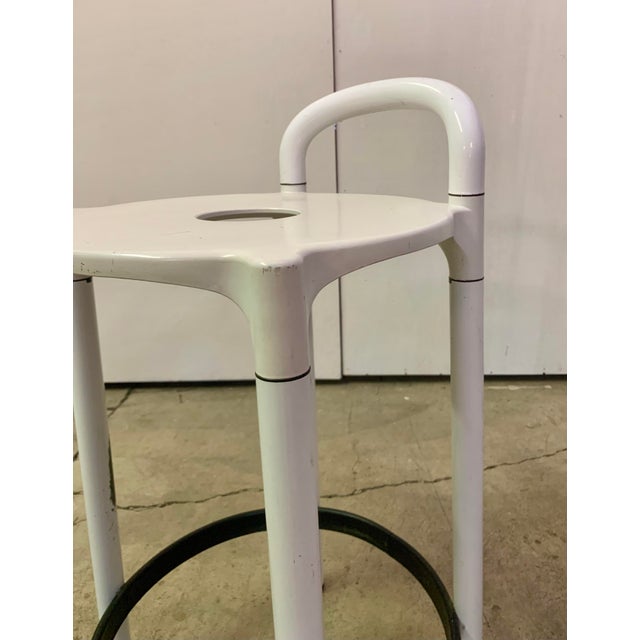 White Set of Three Stools Attributed to Anna Castelli Ferrieri for Kartell, 1980s For Sale - Image 8 of 14