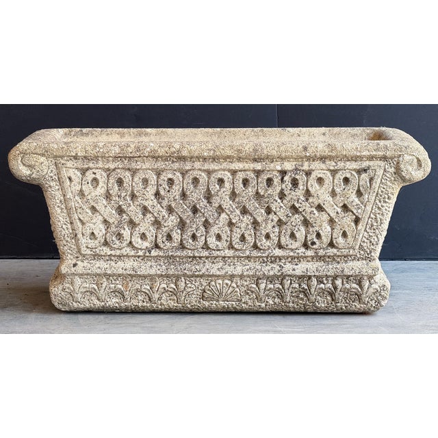 Cotswold Studio Celtic Knot Stone Planters or Troughs - Individually Priced For Sale - Image 11 of 11