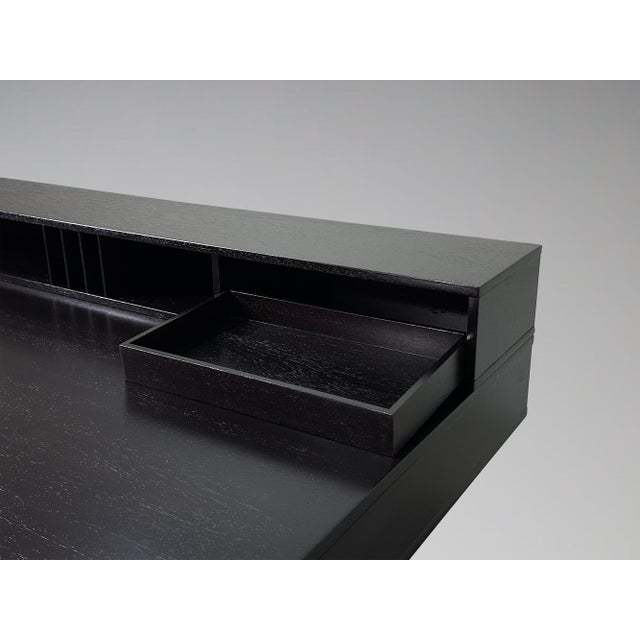 Refinished Ebonized Teak Flip Top Executive Desk Attr. Jens Quistgaard for Peter Løvig Nielsen For Sale - Image 16 of 17