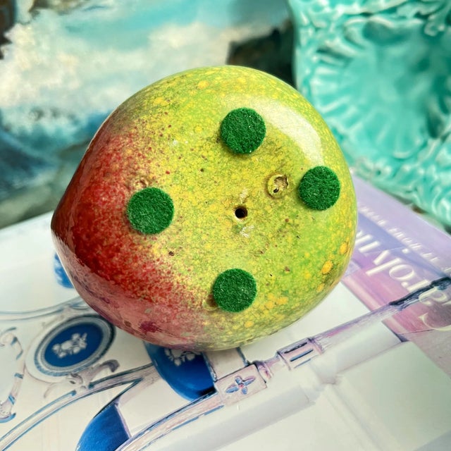 Ceramic Chinoiserie Ceramic Altar Fruit Peach For Sale - Image 7 of 8