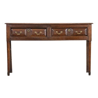 George III English Vernacular Oak Dresser Base, 1800 For Sale