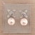 Metal Akoya Pearl Dangle Earrings 14k Gold Certified For Sale - Image 7 of 12