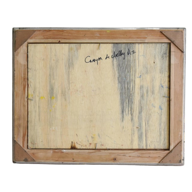 Red Silvio Silvestri, Listed Artist Canyon De Chelly Az Oil Painting Including the Antiqued Gold Wood Frame For Sale - Image 8 of 10