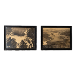 Early 20th Century Pair of Early Framed Aerial Photographs