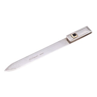 Vintage French Silver and Gold Bookmark by S.T. Dupont, Paris, 1930s For Sale