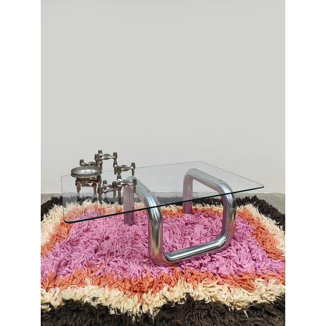 Vintage Italian Tube Coffee Table, 1980 For Sale - Image 4 of 6