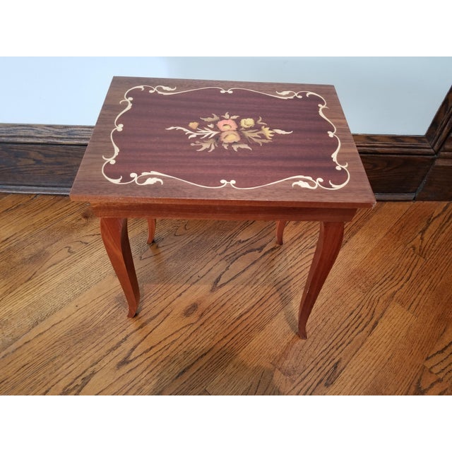 Vintage Italian Music Box Inlaid Table With Storage Chairish