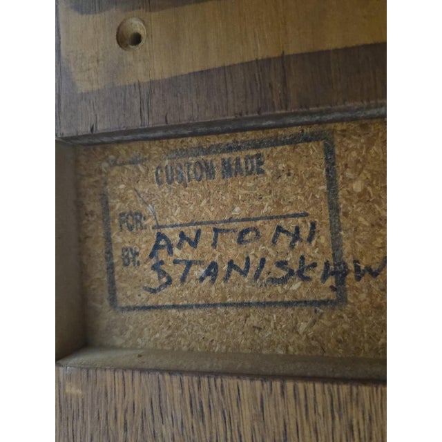 Late 20th Century Custom Arts and Crafts Mission Style Oak Dining Table With Six High-Back Chairs For Sale - Image 12 of 12