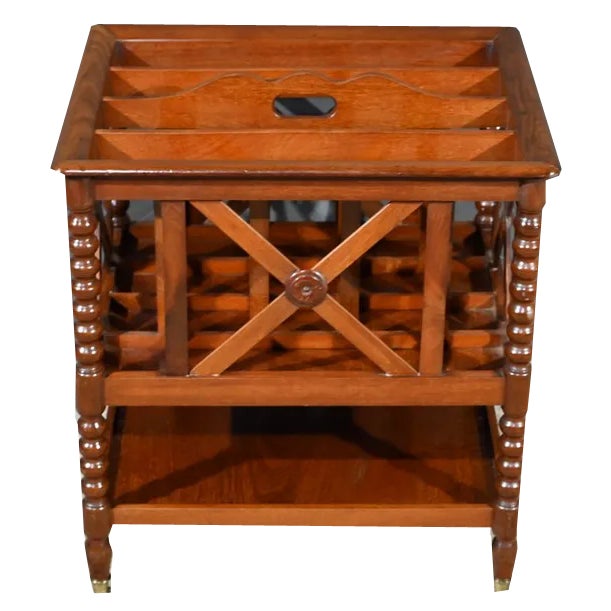 Louis Philippe Magazine Rack in Mahogany For Sale