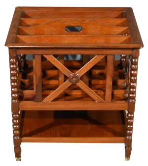 Louis Philippe Magazine Rack in Mahogany
