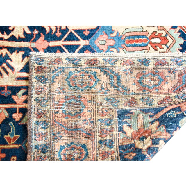 Rare Early 20th Century Persian Heriz Rug For Sale - Image 11 of 12