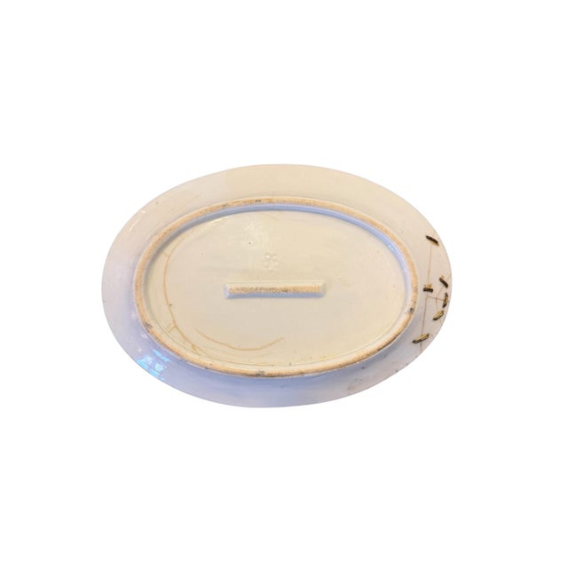 Ceramic Antique Green-and-White Japanese Dragon Plate With Artist Embossed Stamp Marking For Sale - Image 7 of 8