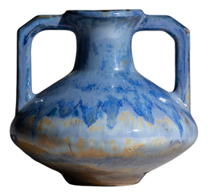 Vintage Art Deco Vase in Stoneware from Pierrefonds, France, 1910s